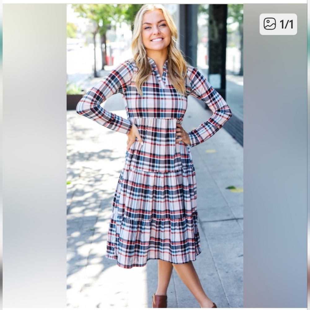 NWOT Beeson River Plaid Dress